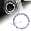 Sparkly Purple Diamond Engine Start Stop Button Sticker for Women (—)