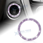 Sparkly Purple Diamond Engine Start Stop Button Sticker for Women (—)