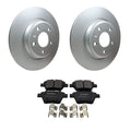 Hella Rear Rotors & Bosch QuietCast Brake Pads Kit for Audi A4 (2002–2008)