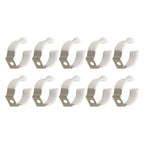 10PCS U Clips for LED Tube Light Mounting Bracket (Stainless Steel, PVC)