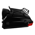 LED Chopped Trunk Backrest Rack for Harley Touring Road Glide (2014–2026)