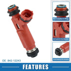 Set of 6 Fuel Injectors No. 23209-20030/23209-20040 for Toyota Highlander (2004–2007)