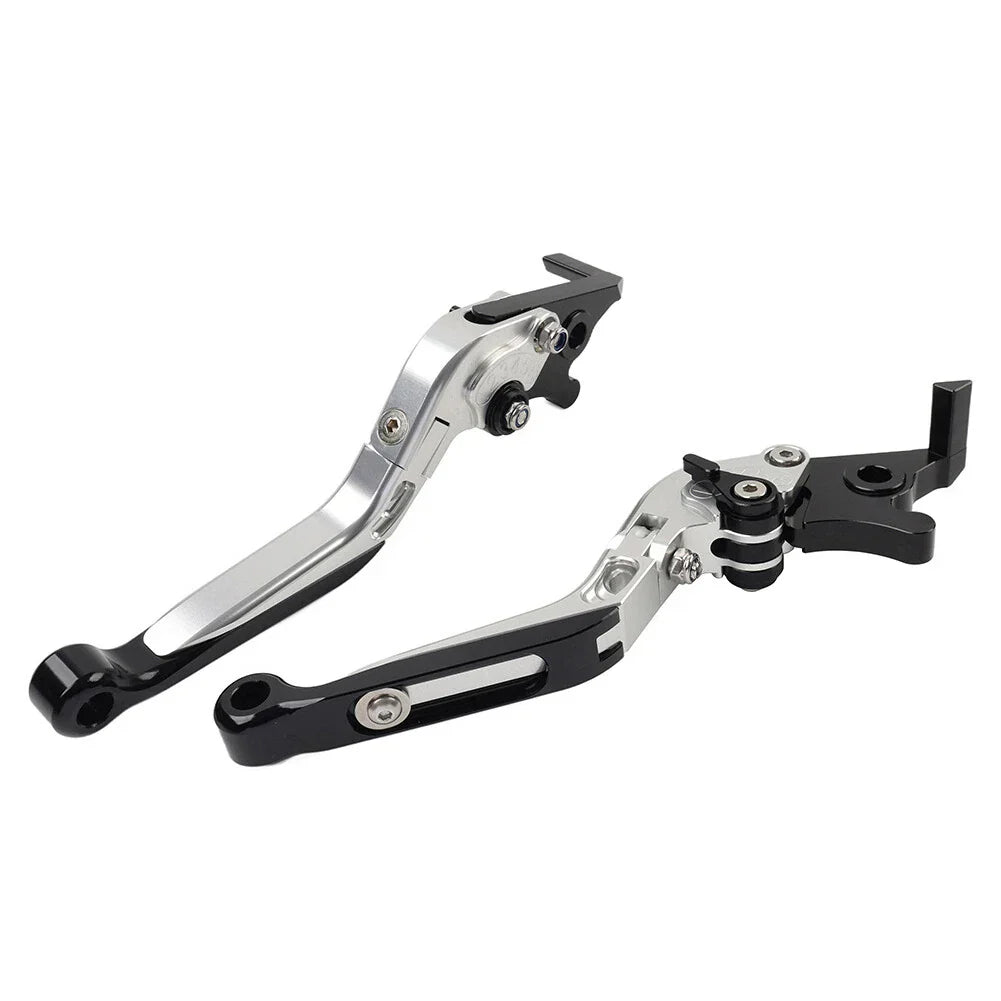 CNC Extendable Brake Clutch Levers for Honda VFR1200F (2010-2014) Silver