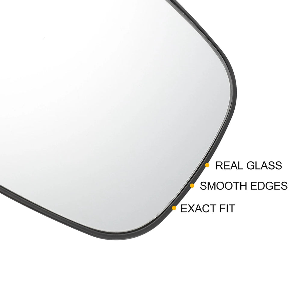 Left Side White Mirror Glass for Hyundai I10 (2007–2010)