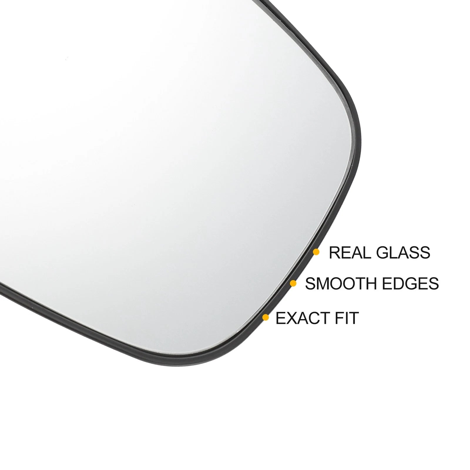Left Side White Mirror Glass for Hyundai I10 (2007–2010)