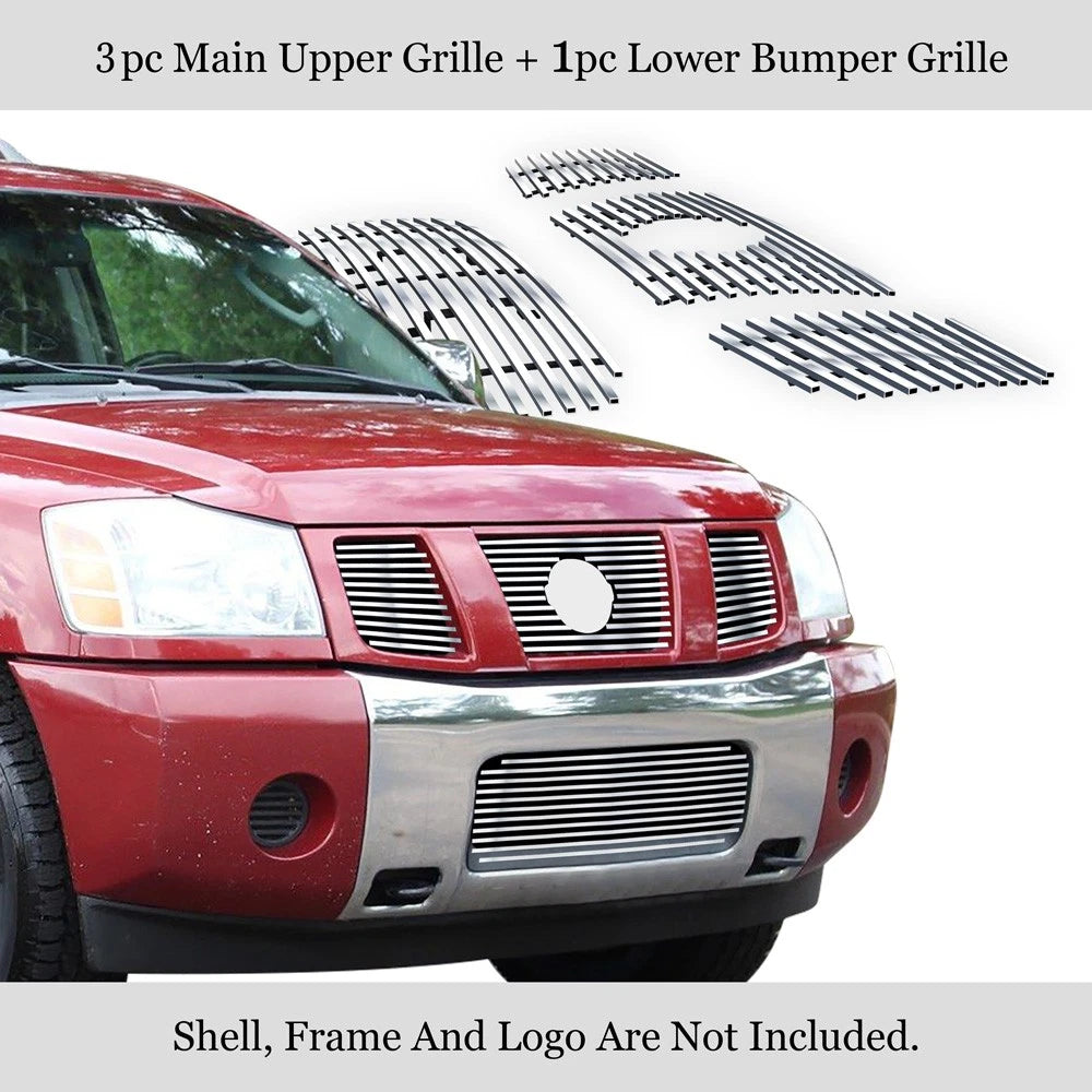Polished Chrome Billet Grille for Nissan Titan/Armada (2004-2007)
