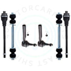 Set of 6 Front Inner Tie Rod Ends & Sway Bar Links for Chevrolet Silverado 1500 (1999–2006)
