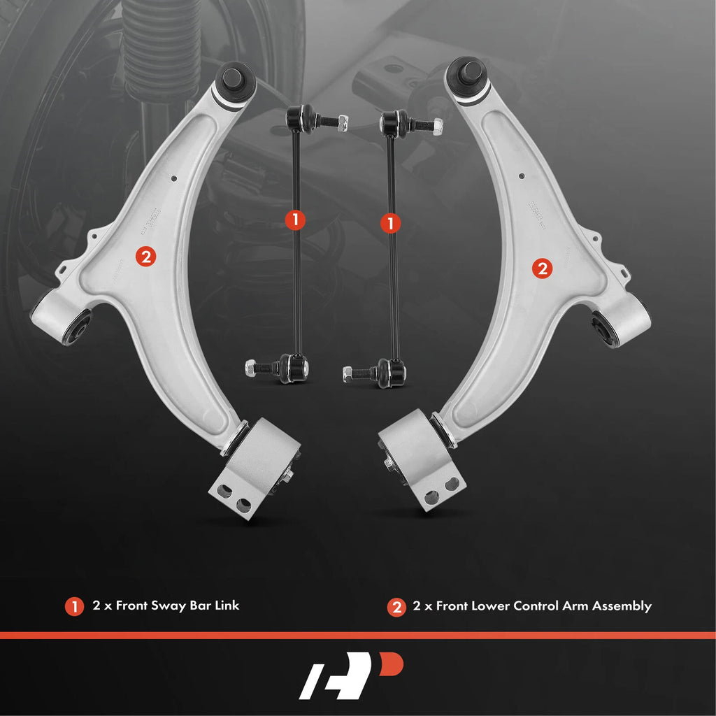 Set of 4 Front Control Arms with Ball Joints for Buick LaCrosse (2010–2012)