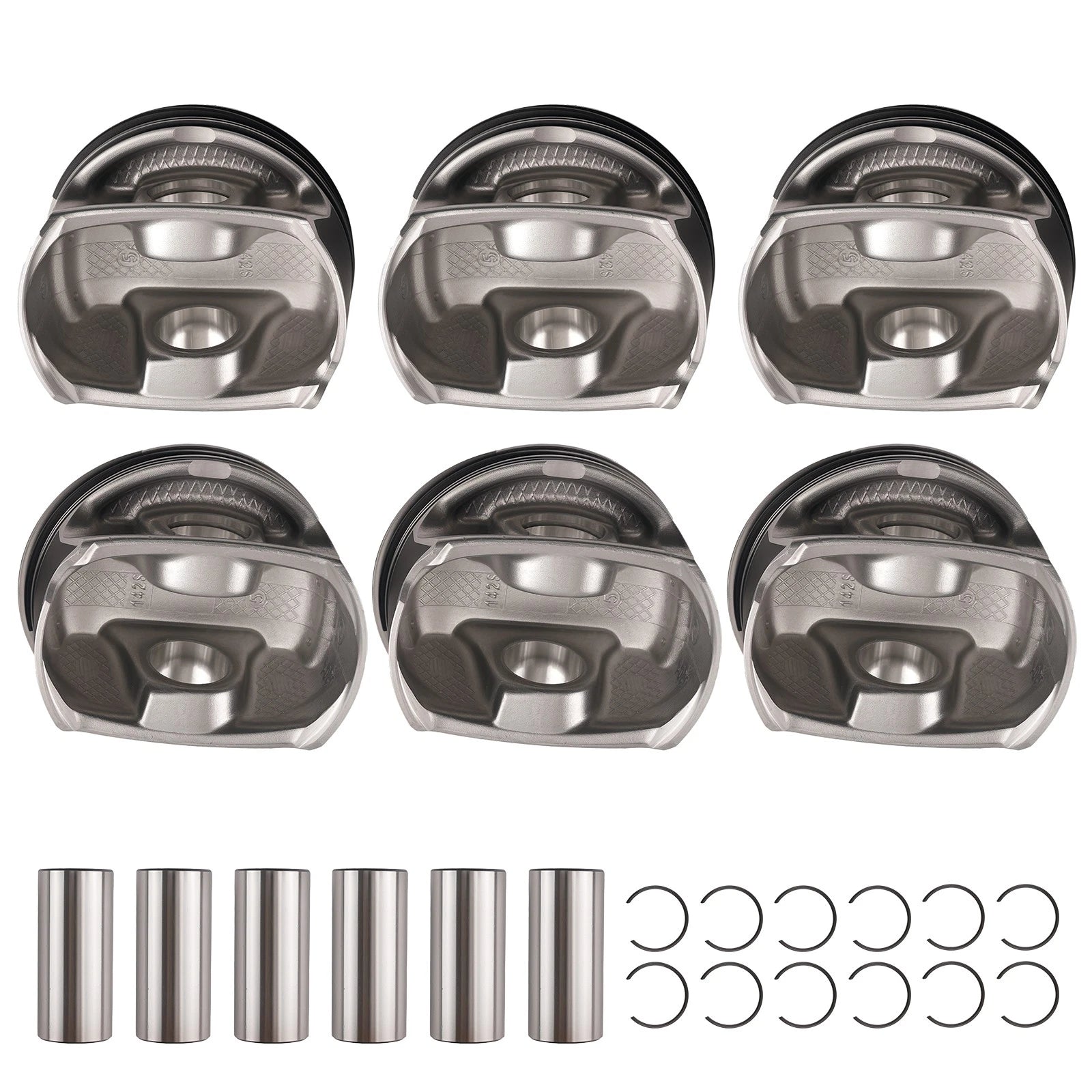 6PCS Engine Piston Kit for Saturn Outlook, Chevy Camaro 3.6L (2009–2011) 12616972