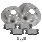 Set of 2 Rear Brake Disc Rotors & Pads for Toyota Avalon Camry (2013–2018)