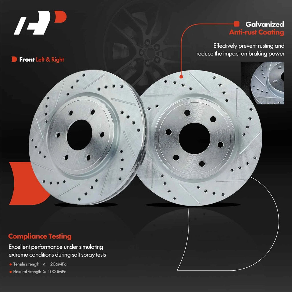Front Drilled Brake Rotors for Nissan Frontier Pathfinder (2005–2023)