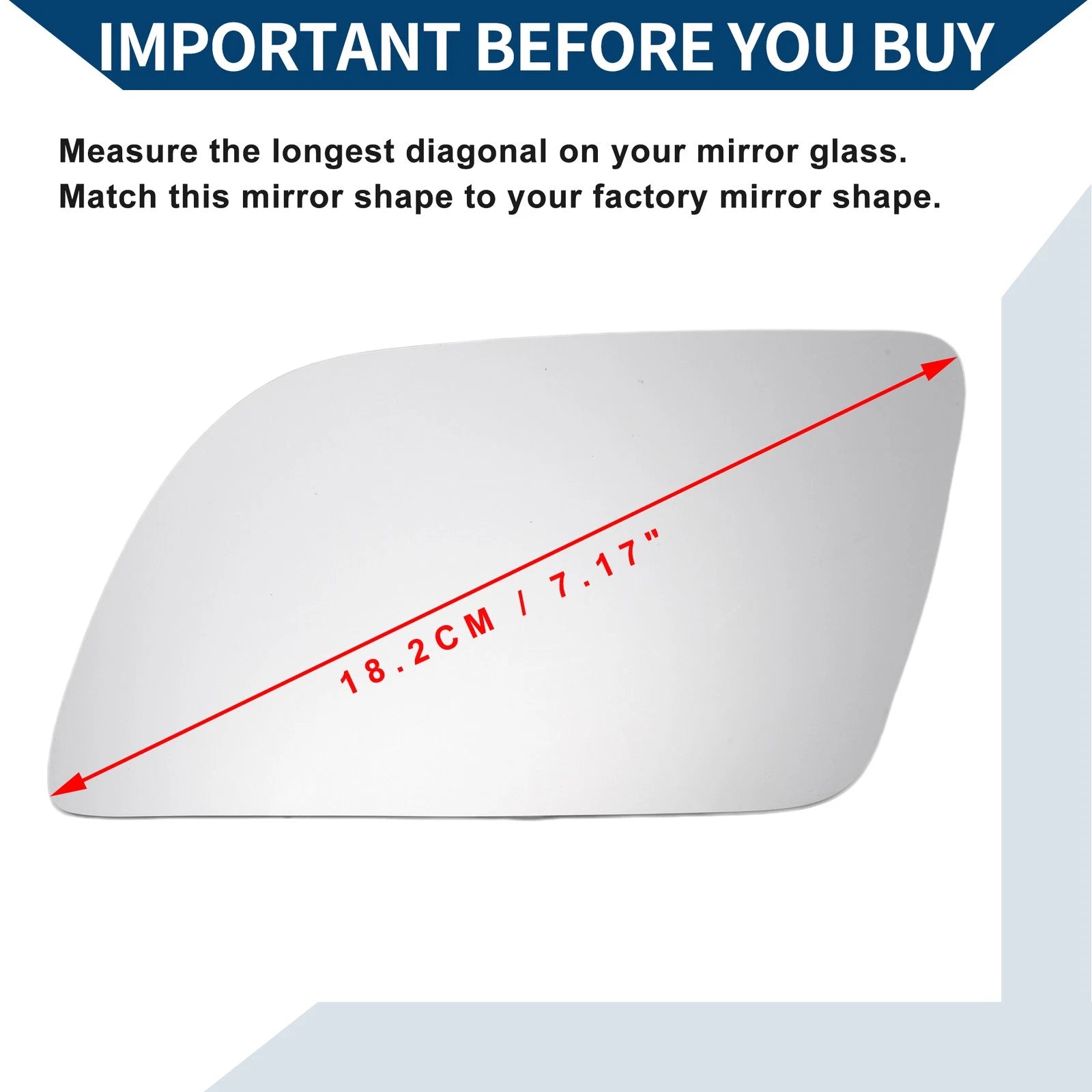 Left Side Mirror Glass Replacement for Volkswagen Polo (2001–2005)