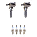 Set of 2 Ignition Coils & 4 Spark Plugs for Optima, Santa Fe (L4)