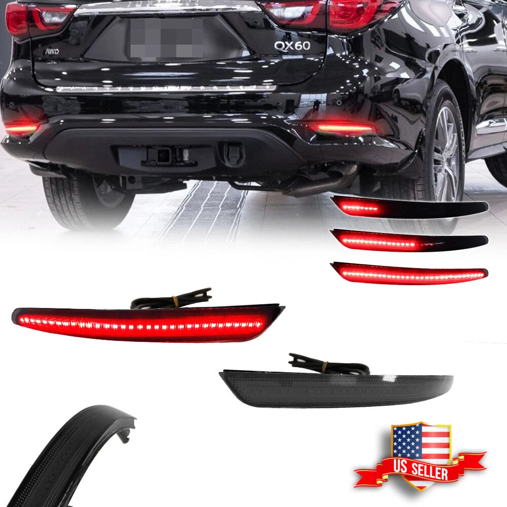 Smoked LED Rear Bumper Reflector for Infiniti QX60 (2016–2020)