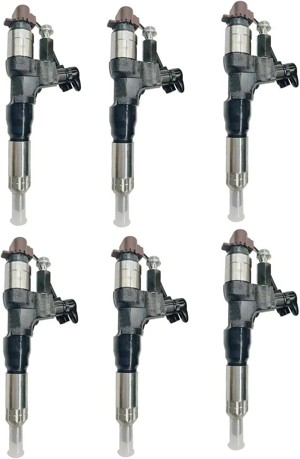 Set of 6 Diesel Fuel Injectors 095000-6601 for Hino J05E J08E