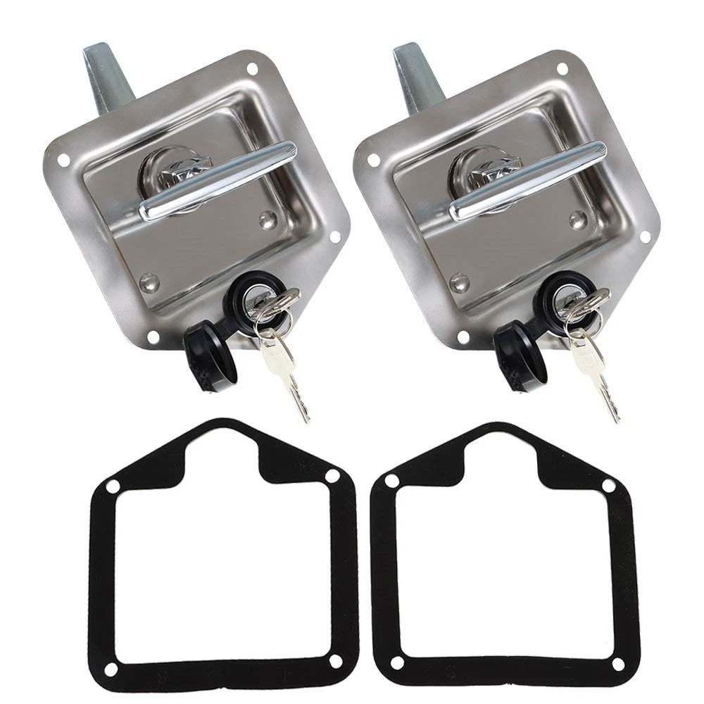 2X Trailer Door Latch T-Handle Lock for Camper RV Truck