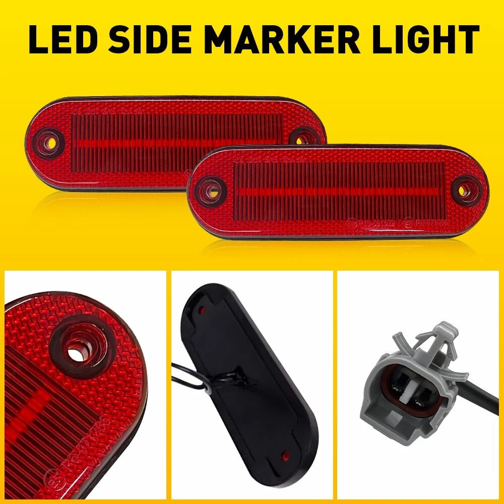 Red LED Fender Side Marker Lights for Toyota RAV4 (1996-2000)
