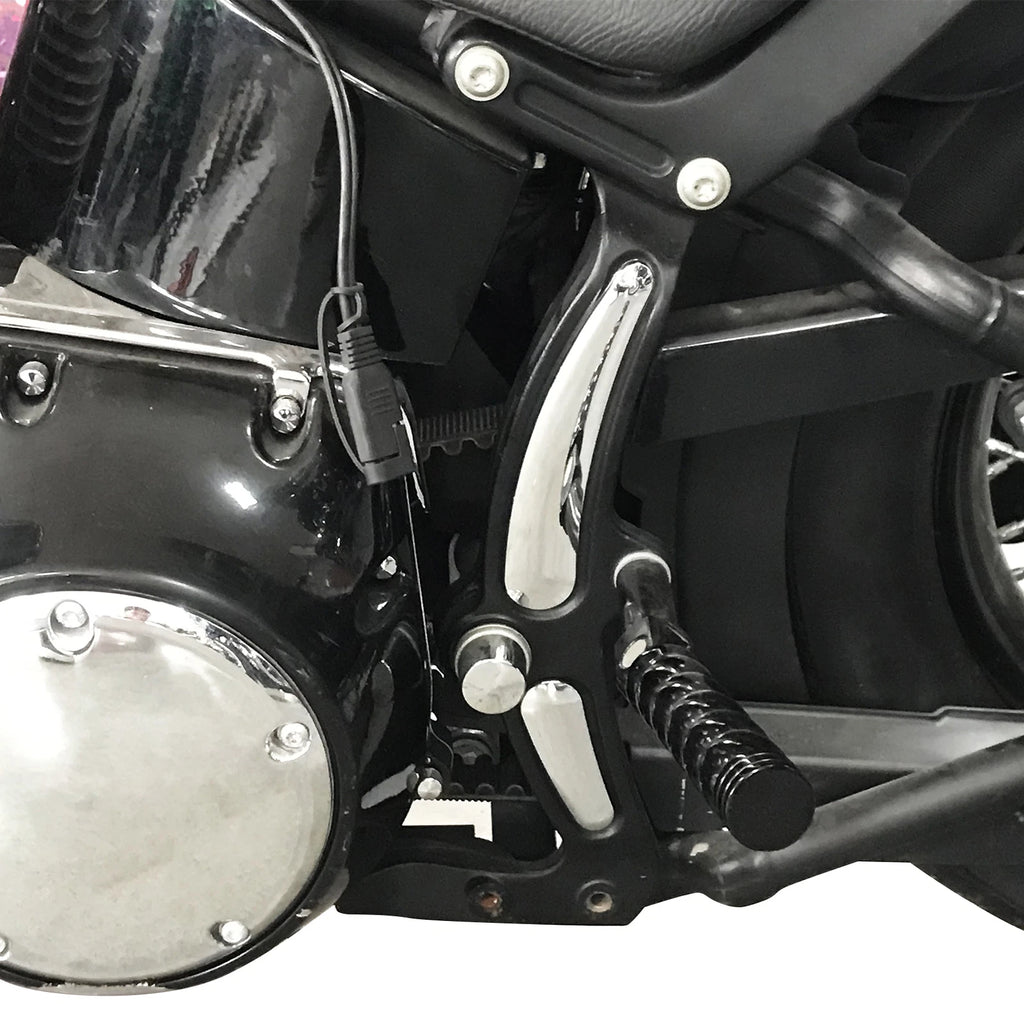 Set of 4 Chrome Curved Swingarm Frame Inserts for Harley Softail Slim (2008–2017)