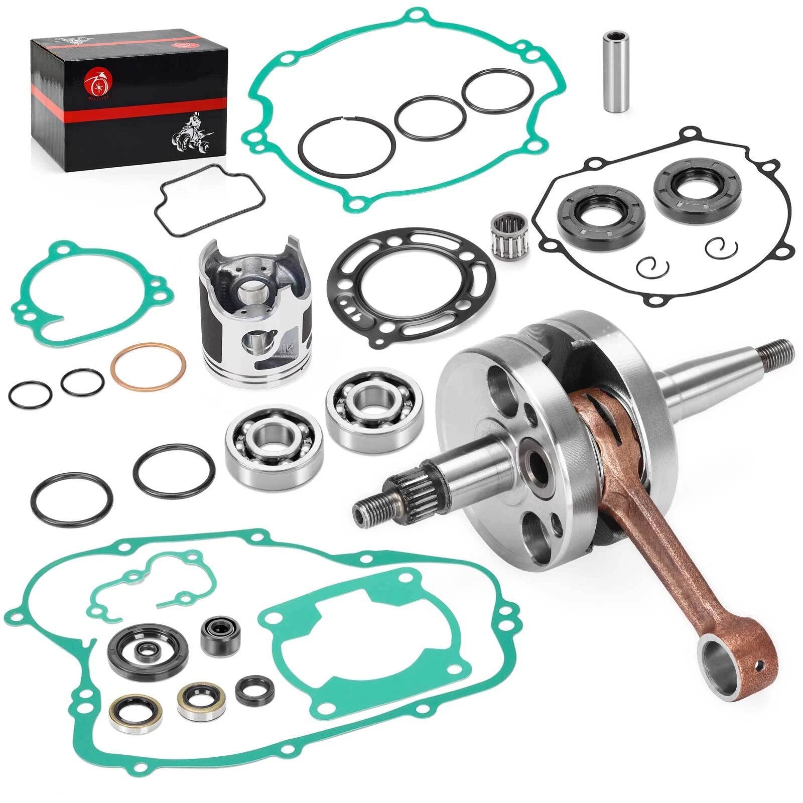 Engine Rebuild Kit with Crankshaft, Piston, Gaskets for Kawasaki KX 85 (2006–2013)