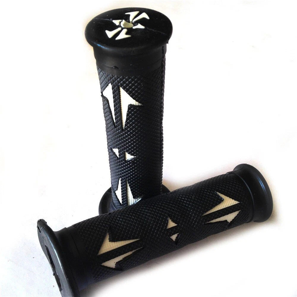 7/8" 22mm White Hand Grips for Aprilia BMW Ducati Triumph (Offroad)