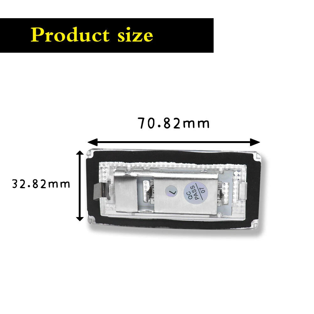 2X Full White LED License Plate Light Kit for BMW 320i 325i 330i (2006–2013)