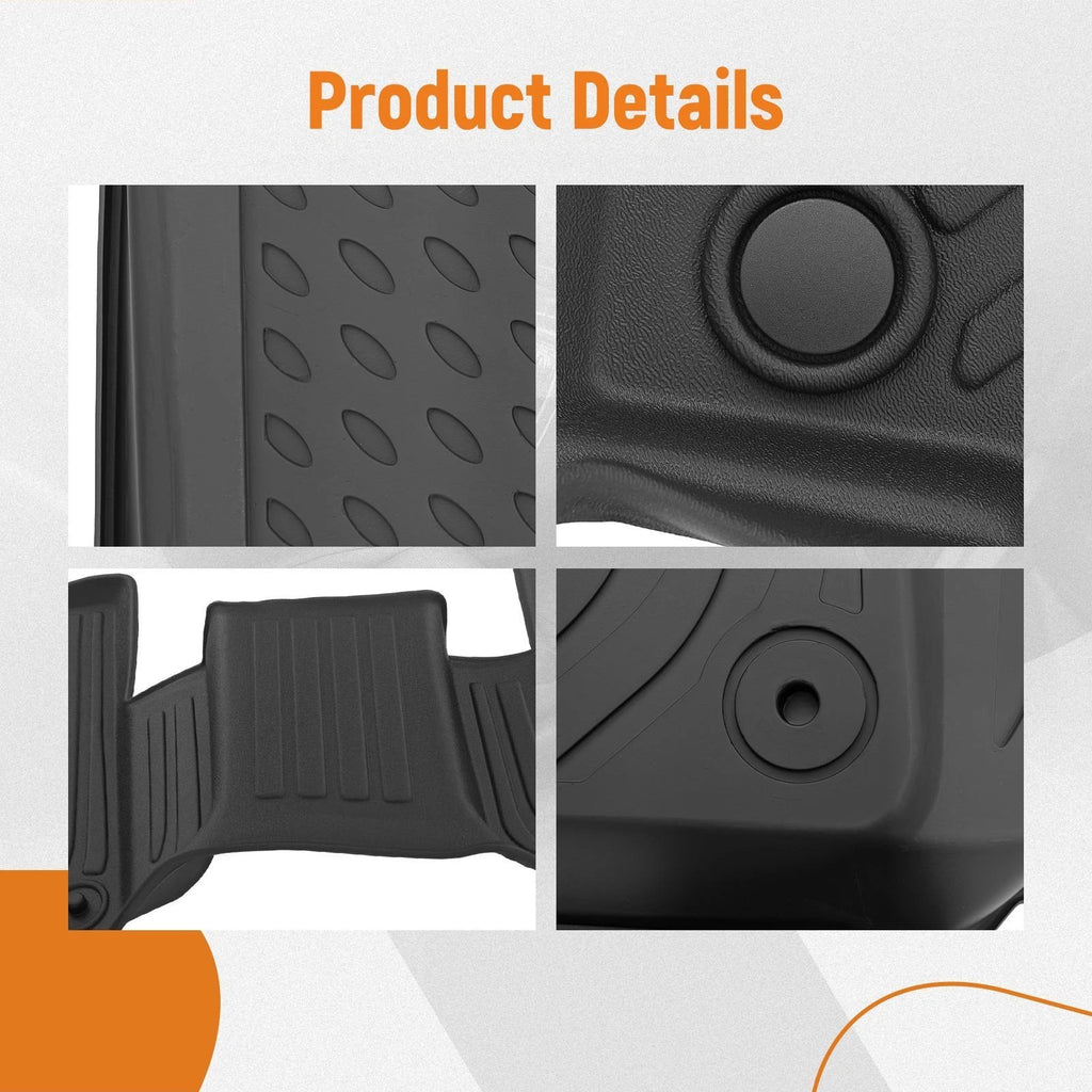 Set of 4 Black Floor Mats for Mercedes-Benz ML GLE (2012–2019) Waterproof