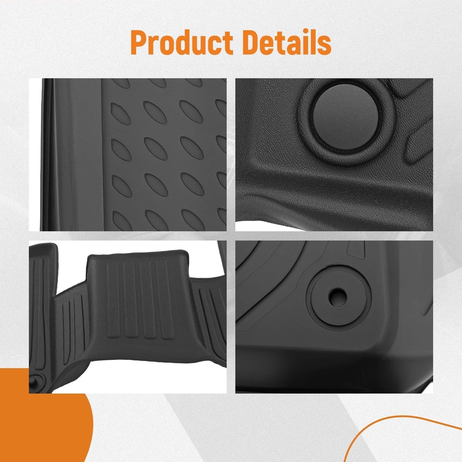 Set of 4 Black Floor Mats for Mercedes-Benz ML GLE (2012–2019) Waterproof