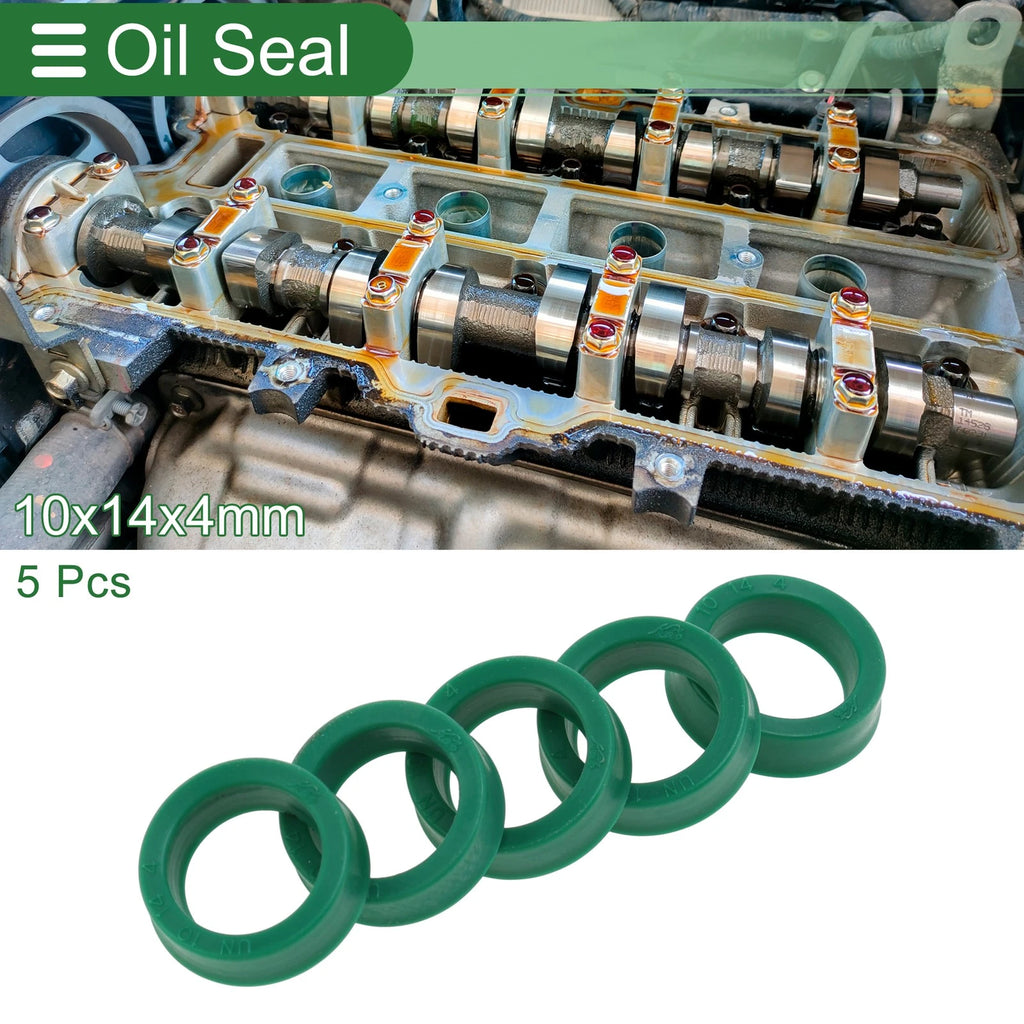 Set of 5 Oil Seal Ring 10x14x4mm for Rotary Shaft (High Pressure)