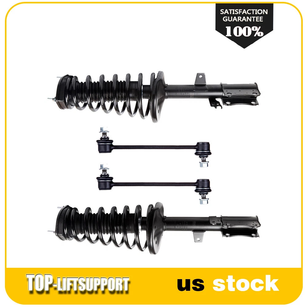Set of 4 Rear Complete Struts and Sway Bar Links for Toyota Camry (1992–2001)