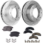 Brake Disc Rotors and Pad Kit for Ford F-250 F-350 Super Duty 4WD (1999–2004)