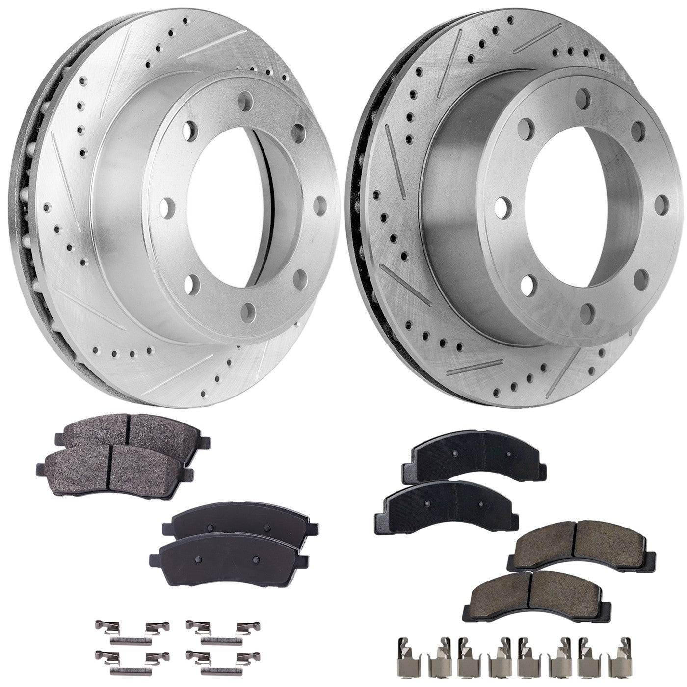 Brake Disc Rotors and Pad Kit for Ford F-250 F-350 Super Duty 4WD (1999–2004)