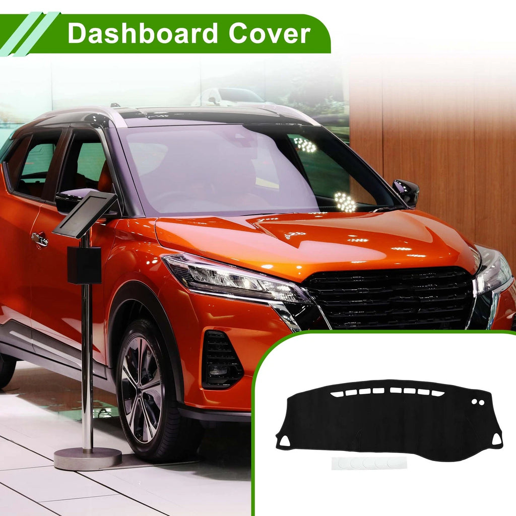 Dashboard Dash Cover Mat for Nissan Kicks (2018–2020) Sun Protector Black