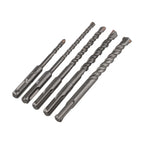 Set of 5 carbide tipped drill bits for electric hammer (wall, brick, concrete)