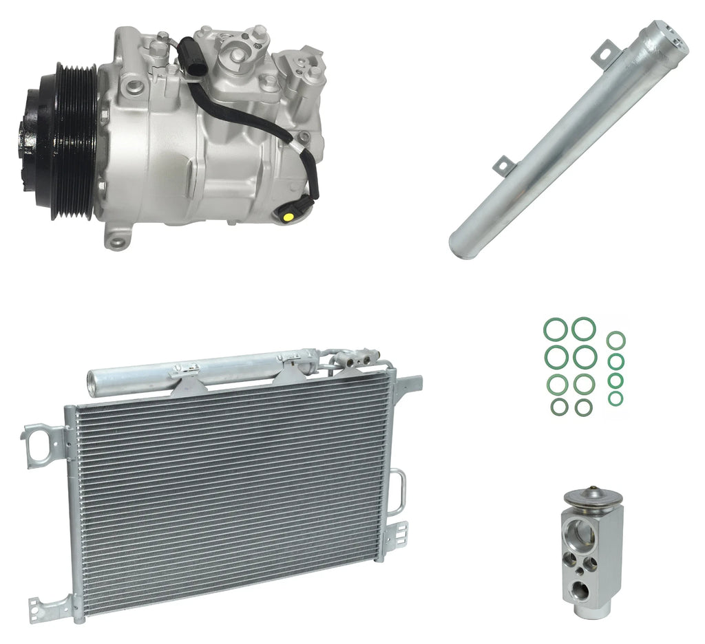 AC Compressor Kit with Condenser for Mercedes CLK63 AMG (2007–2009)