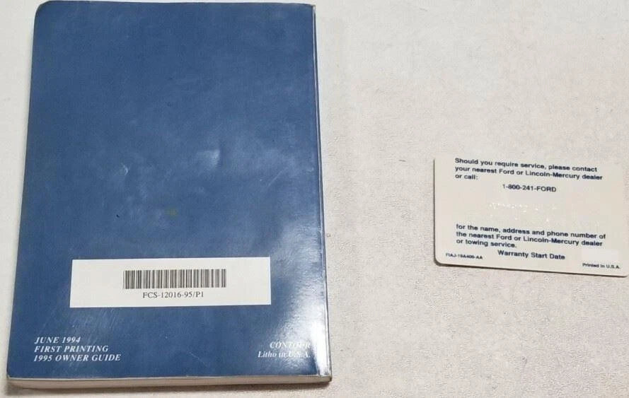 Owner Manual with Case for Ford Contour (1995) OEM