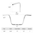 Ape Hanger 1" Handlebar for Harley Softail FLST FXST Sportster (10-18")