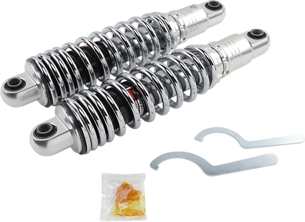 Premium Ride-Height Adjustable Chrome Shocks for Drag Specialties