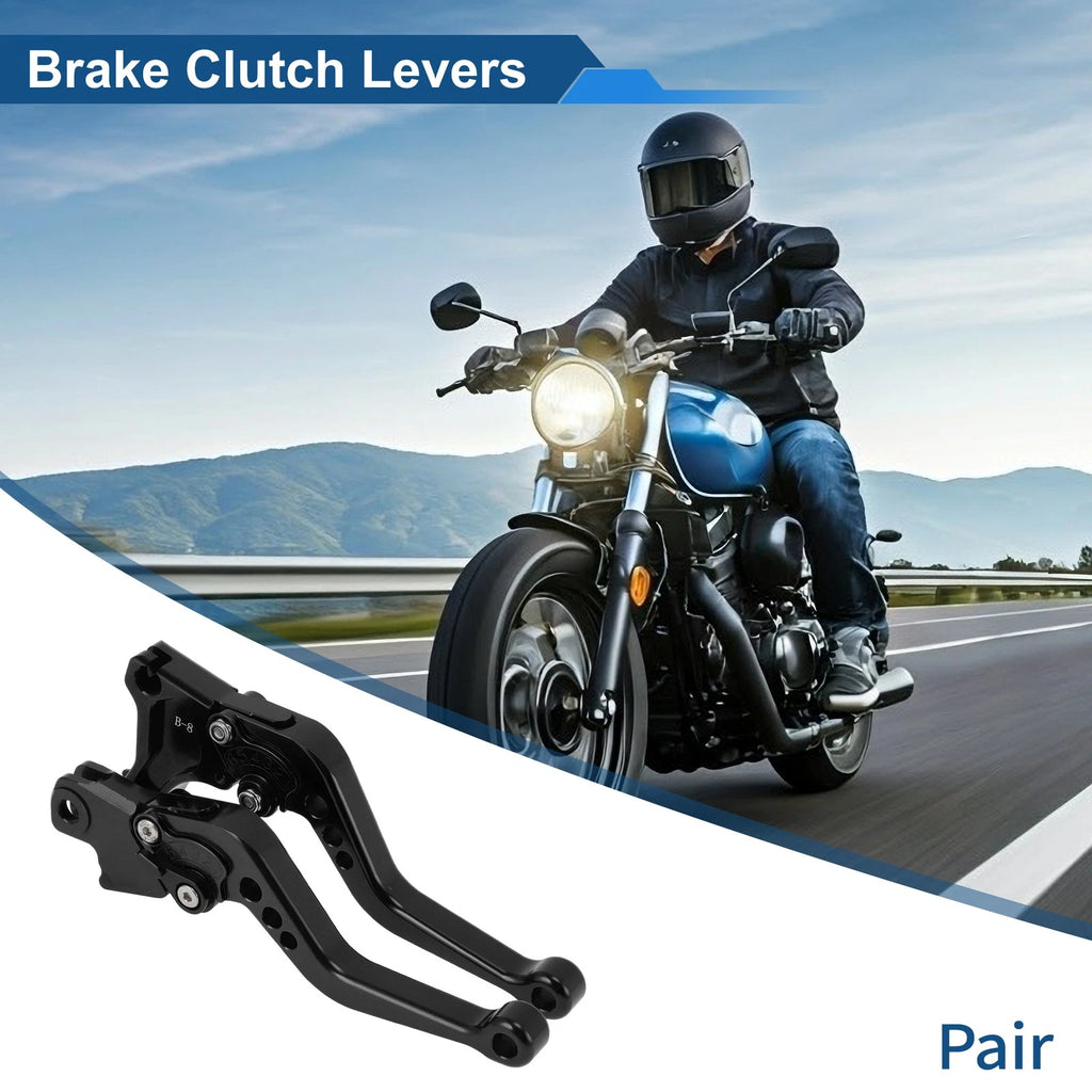 Adjustable Short Brake Clutch Lever Set for BMW F650GS (2008–2012) Black