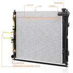 Full Aluminum Radiator for Kia Optima / Hyundai Sonata 2.0T (2011–2015) DPI-13189