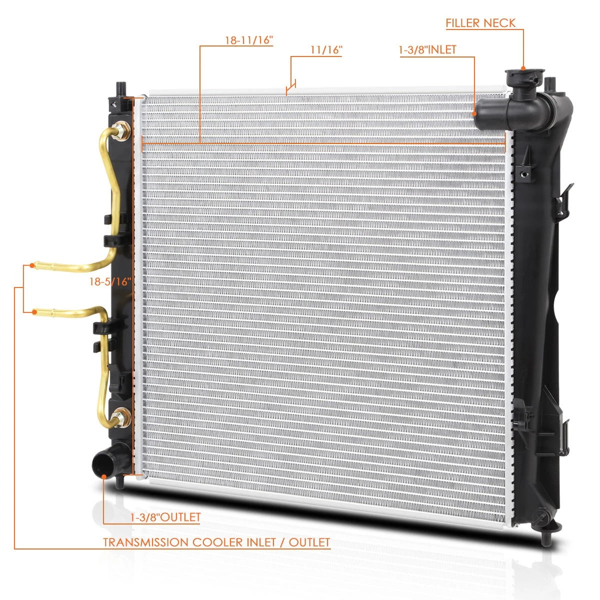 Full Aluminum Radiator for Kia Optima / Hyundai Sonata 2.0T (2011–2015) DPI-13189