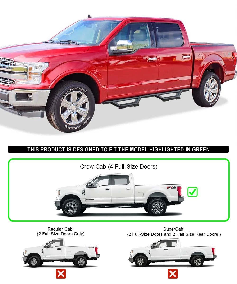 Stainless Steel Drop Armor for Ford F150 SuperCrew (2015-2026)