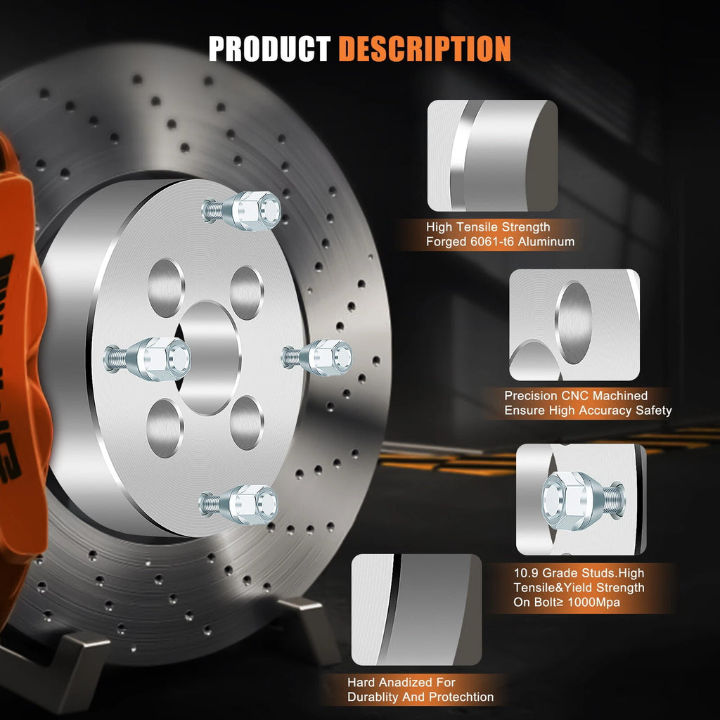 2 Pcs Wheel Spacers 4x4 to 4x156 1" 10x1.25 for Polaris Magnum 325 425 Xpress