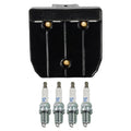 Set of 4 Bosch Ignition Coils & NGK Laser Platinum Spark Plugs for A4 TT Golf Jetta (L4)