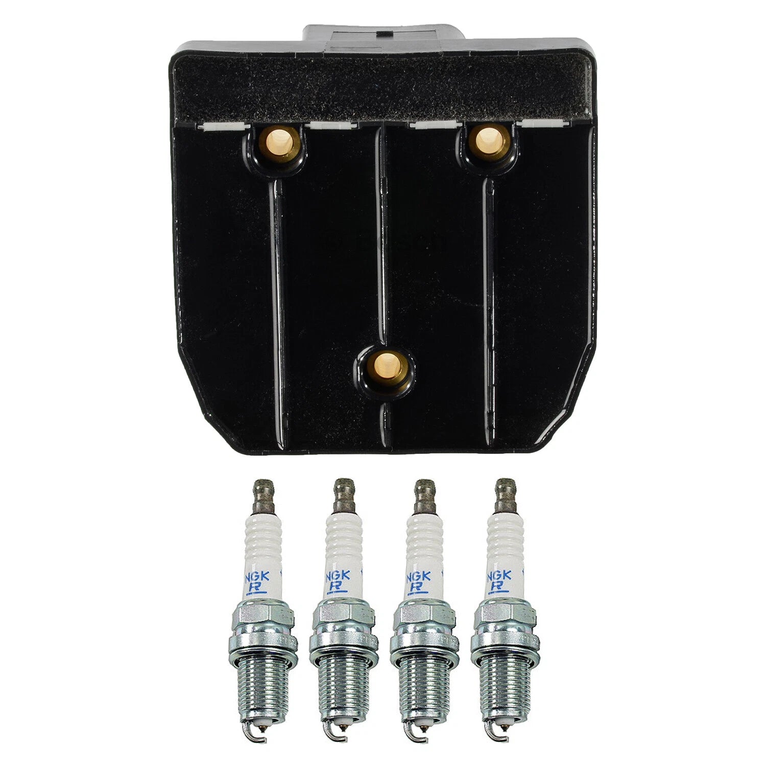 Set of 4 Bosch Ignition Coils & NGK Laser Platinum Spark Plugs for A4 TT Golf Jetta (L4)