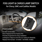 Fog Light Switch Button for Chevy Silverado Suburban GMC Sierra (2003–2007)