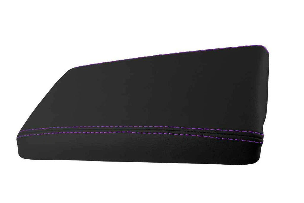Leather Console Lid Armrest Cover for Nissan 300ZX Z32 (1990–1996) Purple Stitch