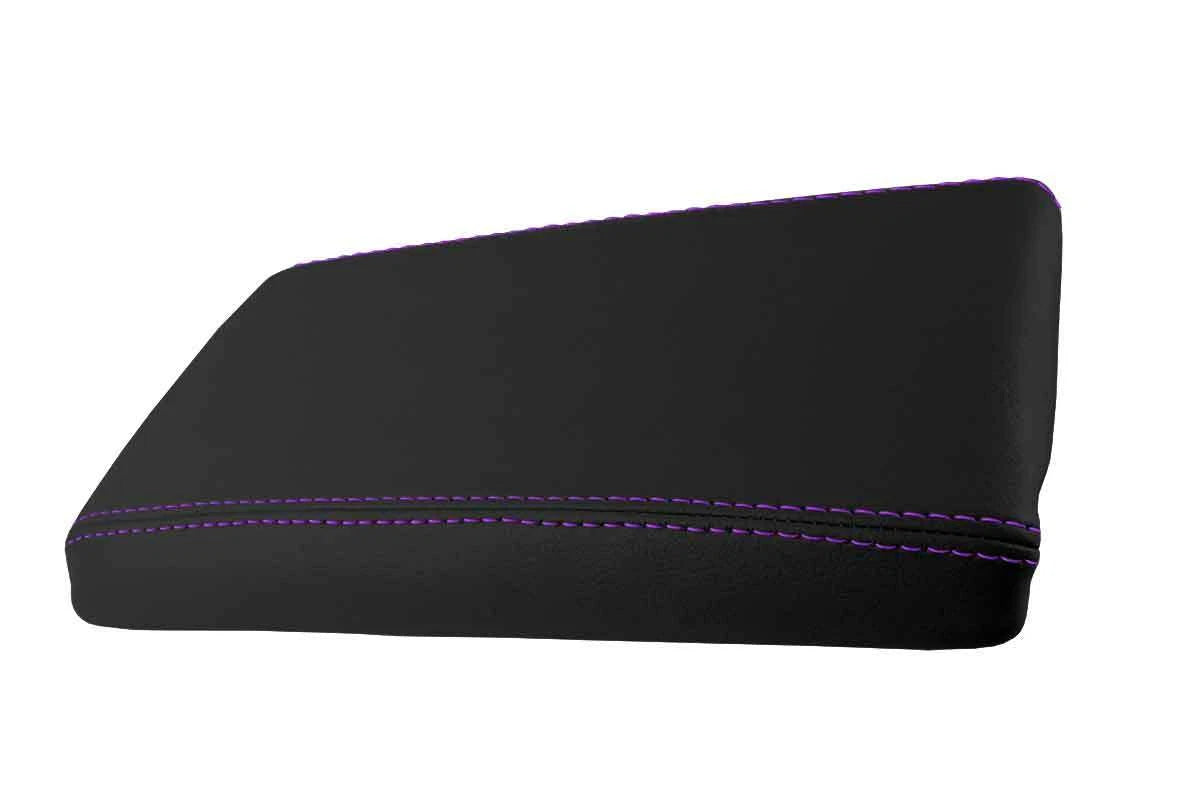 Leather Console Lid Armrest Cover for Nissan 300ZX Z32 (1990–1996) Purple Stitch