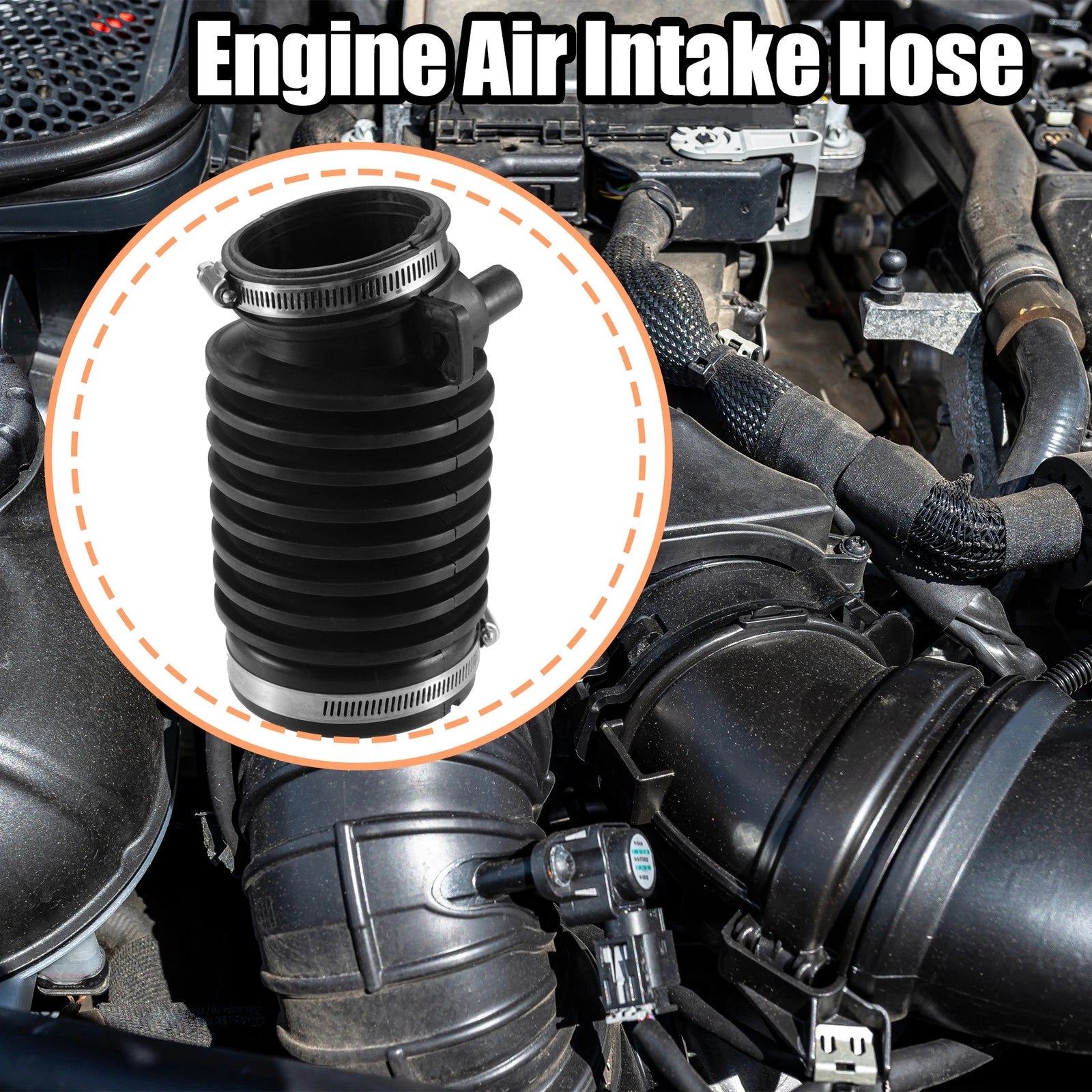 Air Intake Hose for Honda Accord (2003–2007) No. 17228RCAA00 Black