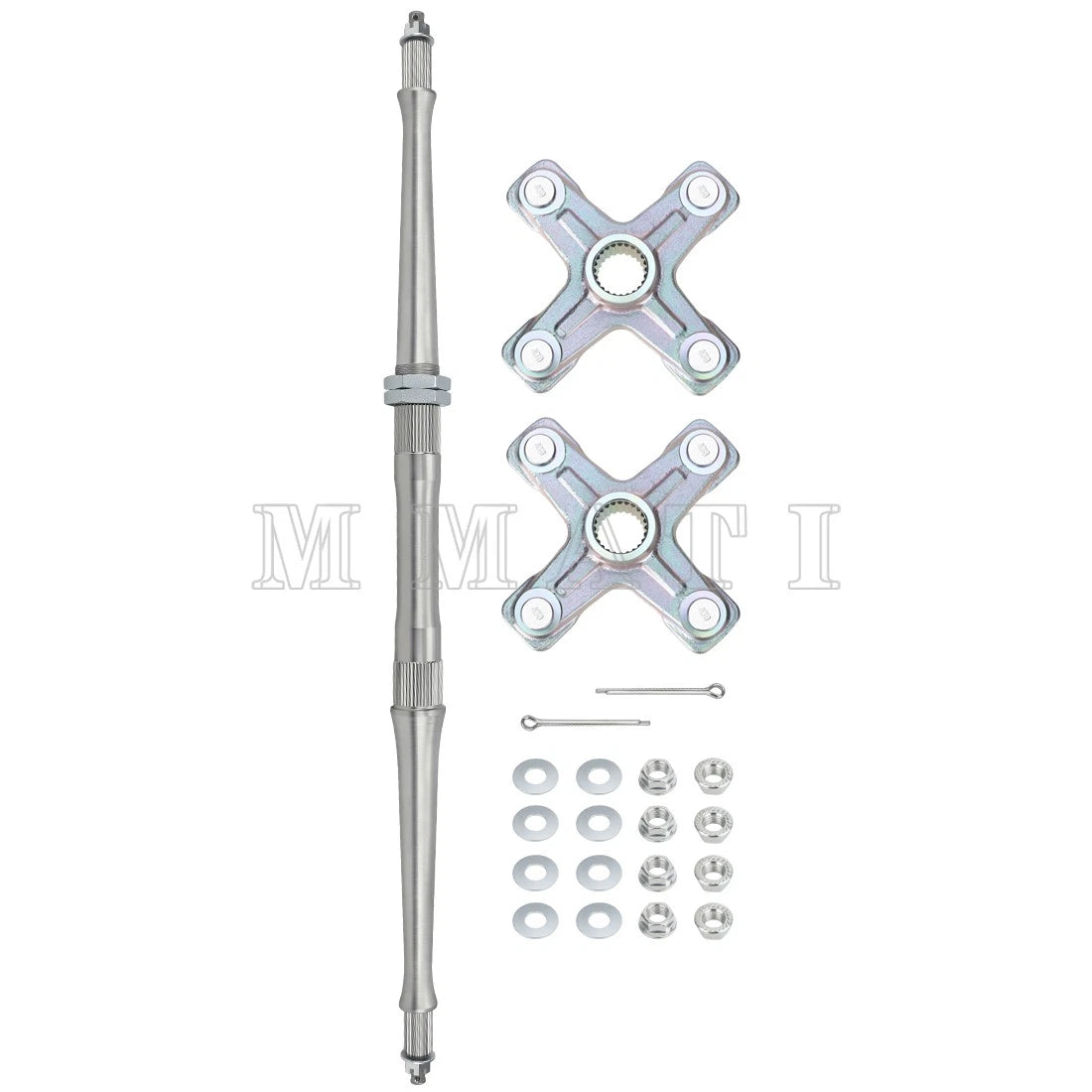 Rear Axle Shaft with Wheel Hub Nuts for Yamaha Warrior 350 YFM350X (1987–2004)