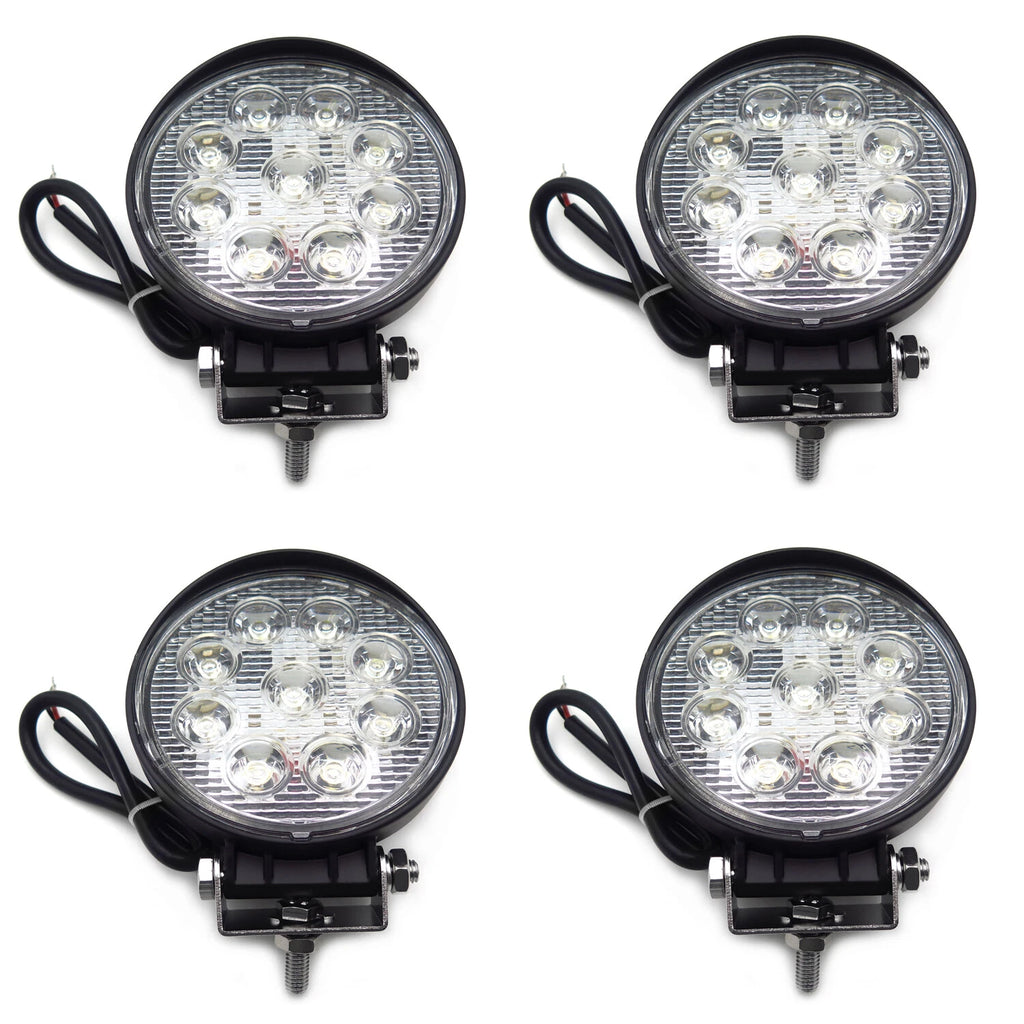 4X 27W Round Spot Beam LED Off Road Lights 12V 24V Universal